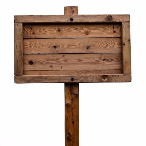 Weathered Wooden Sign