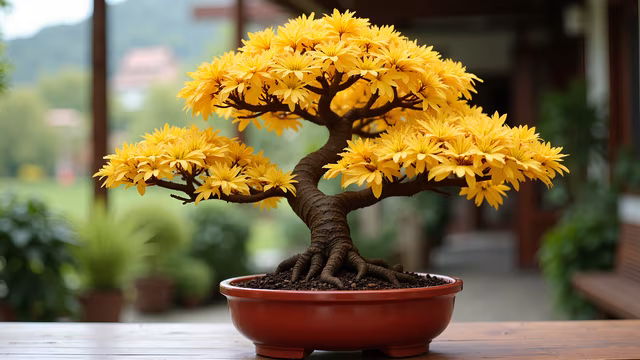 Yellow Flowered Bonsai