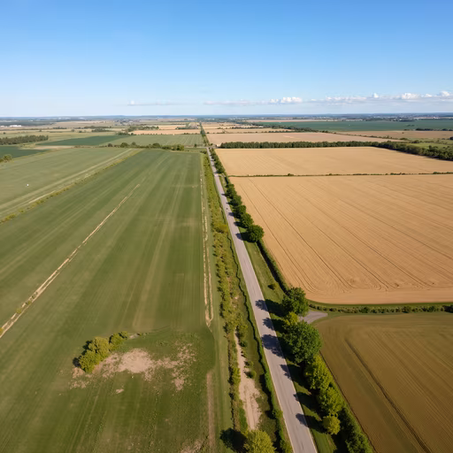 Aerial View of Farmland
