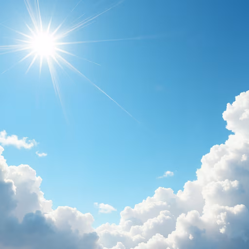 Bright Sun and Cloudscape