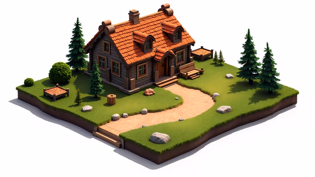 Cabin Retreat Illustration