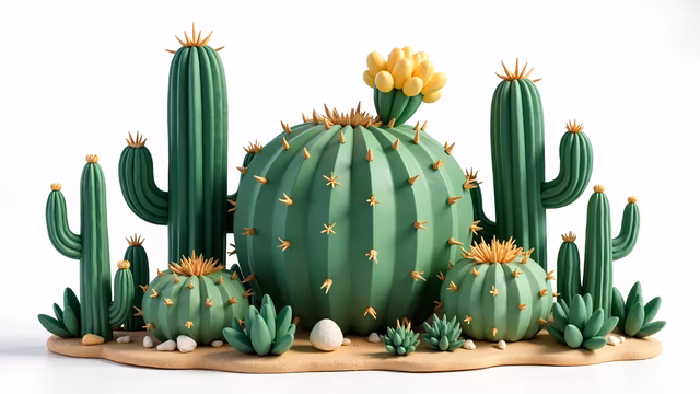 Cactus Garden Illustration