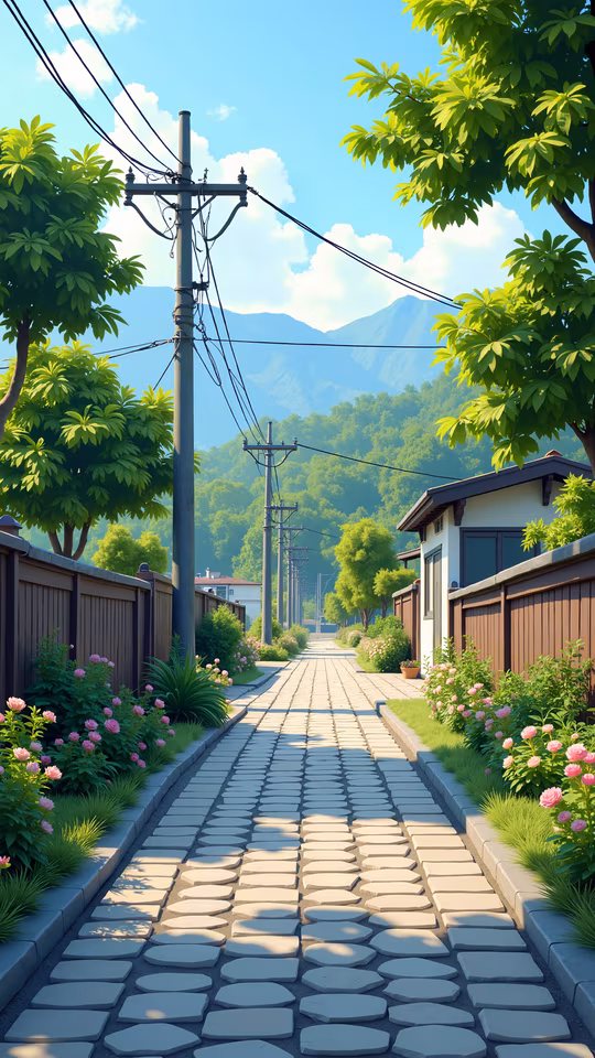 Cobbled Pathway Illustration
