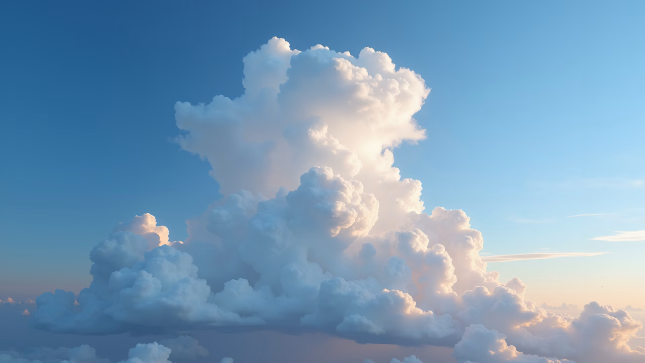 Elevated cumulus clouds in a serene sky, capturing the beauty of nature.