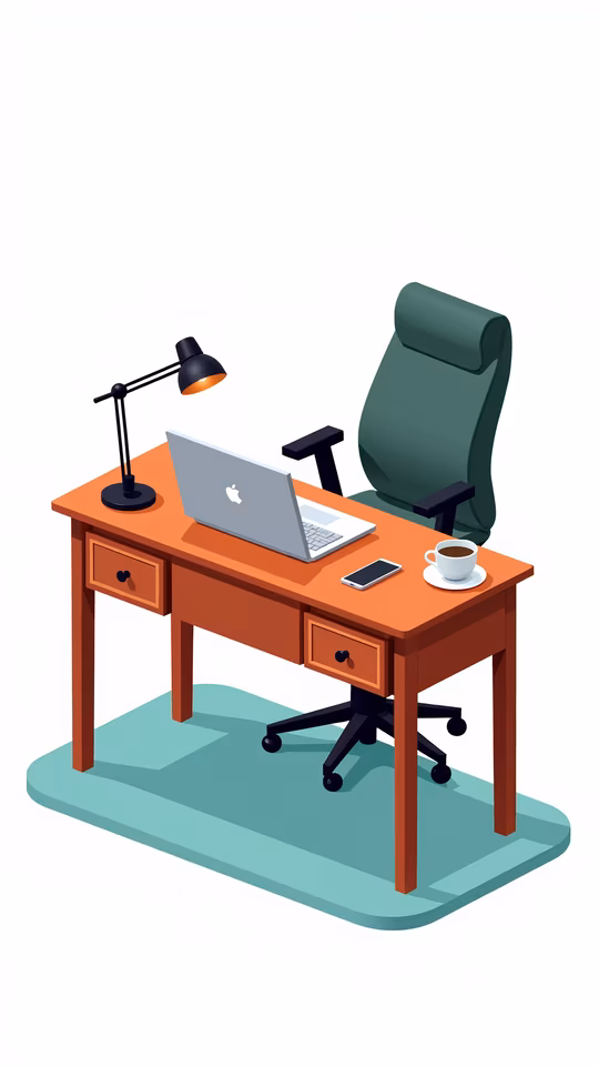 Desk Setup Illustration