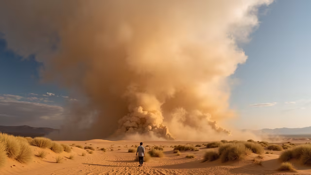 Dust Storm in the Desert