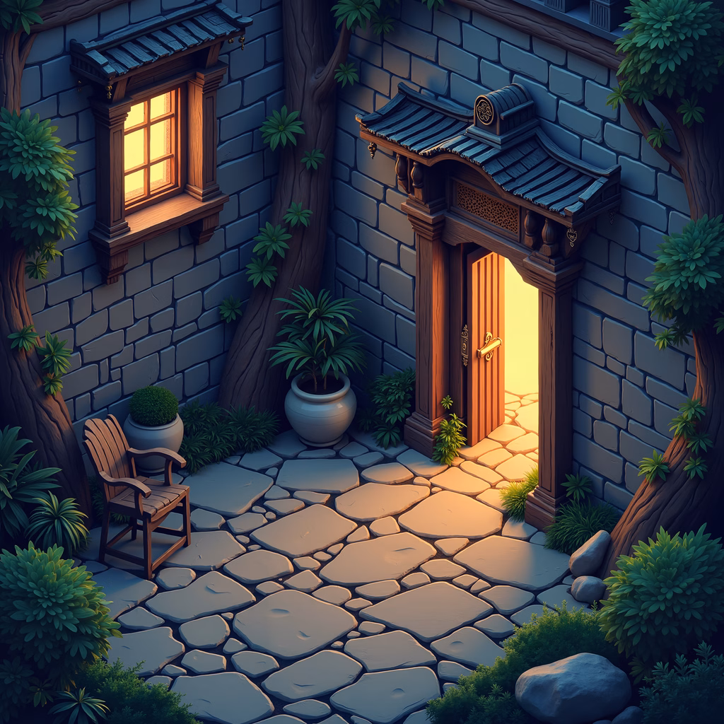 A cozy, magical cottage surrounded by nature, inviting viewers into its enchanting world.