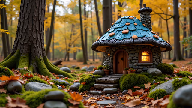Fairy Tale Cottage in Autumn