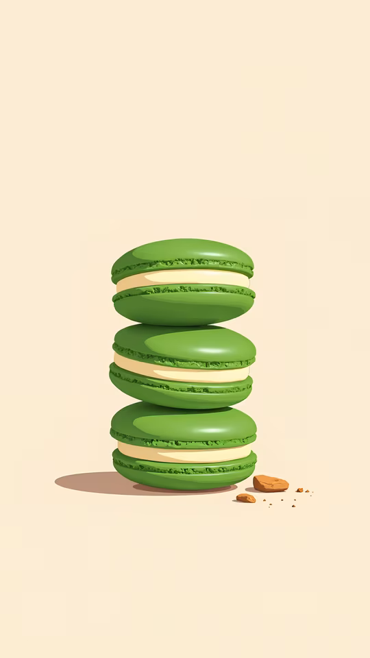 Green Macarons Illustration