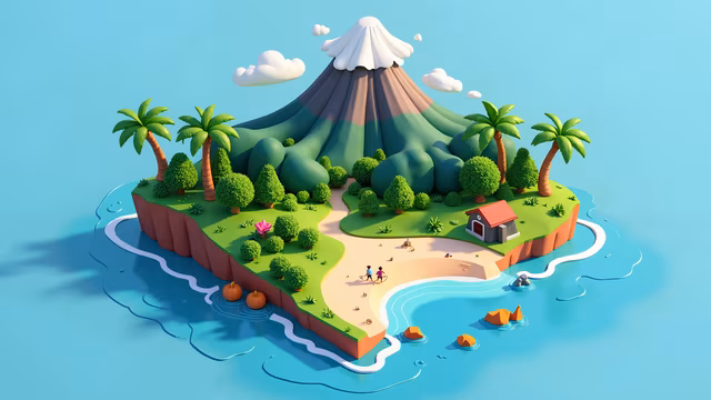 Island Adventure Illustration