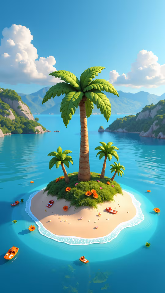 Island Paradise Illustration