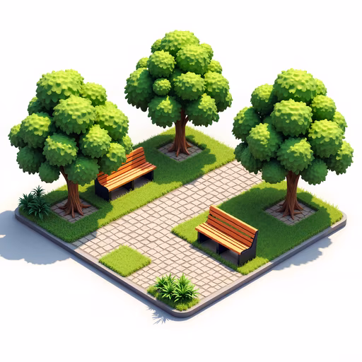 Isometric Park Scene