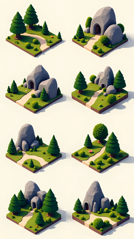 Low Poly Landscape Illustration