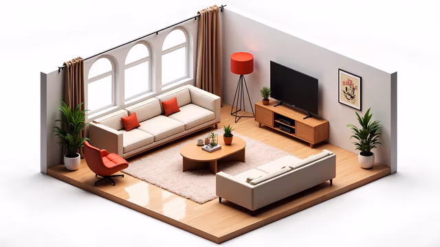 Modern Living Room Illustration