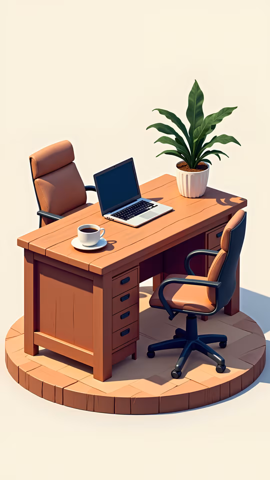 Office Desk Illustration