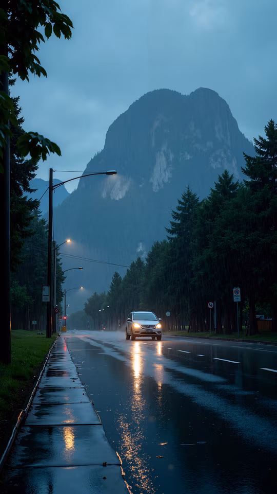 Rainy Road Journey