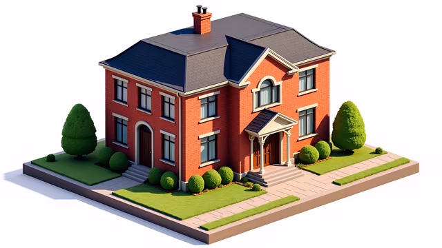 Red Brick House Illustration