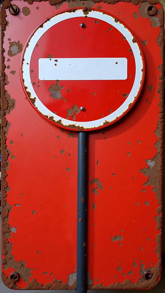 Rusty No Entry Sign