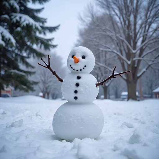 Snowman Winter Scene