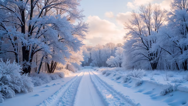 Snowy Road Illustration
