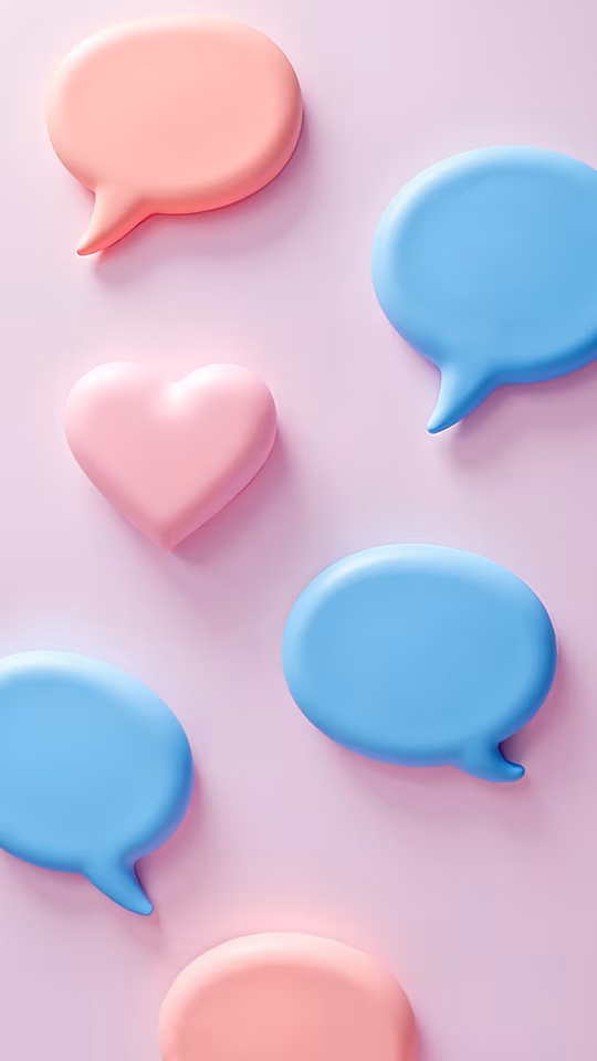 Speech Bubbles and Heart