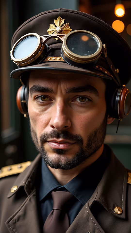 Steampunk Pilot Portrait