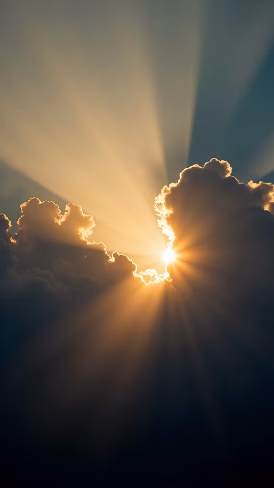 Sunburst Through Clouds