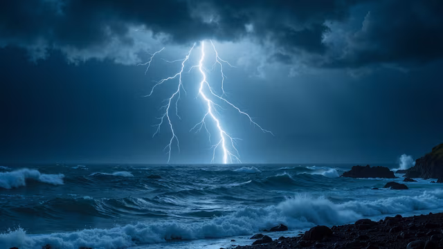 Thunderstorm at Sea