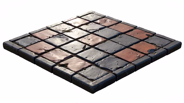 Worn Cobblestone Path