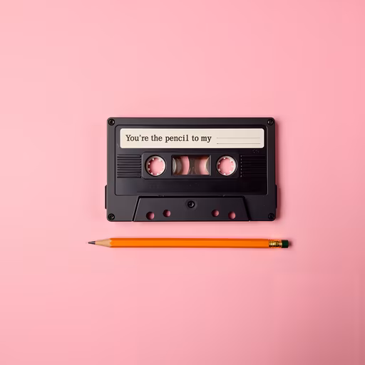 Cassette Tape and Pencil