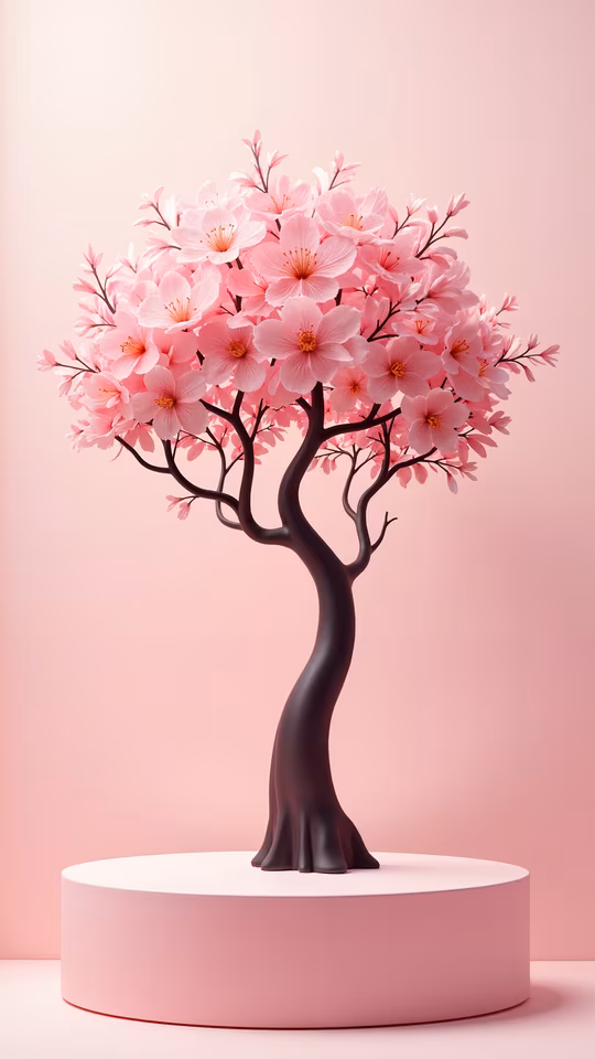 Cherry Blossom Tree Illustration