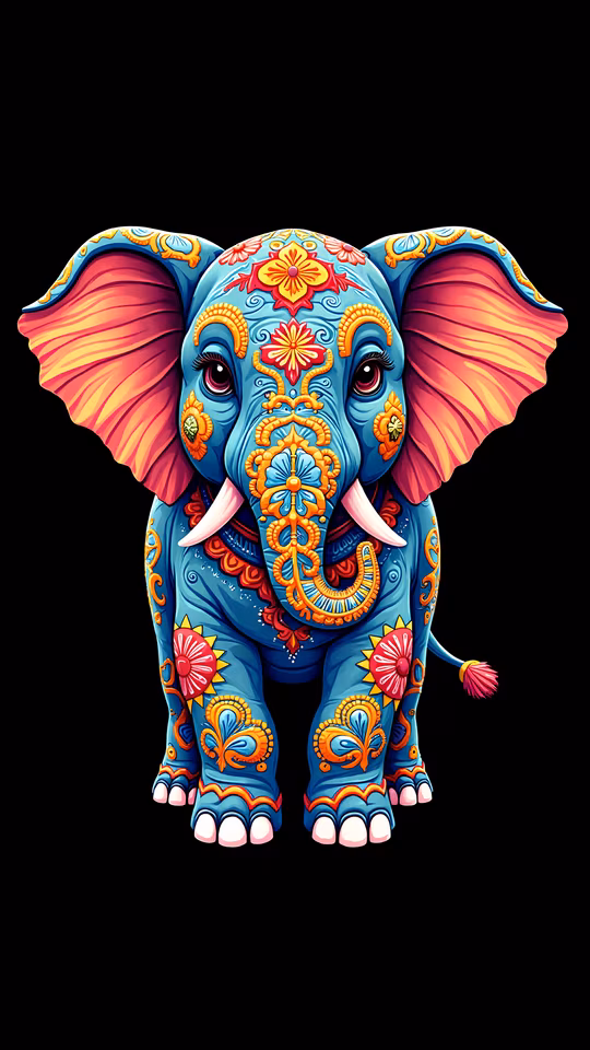 Colorful Elephant Illustration