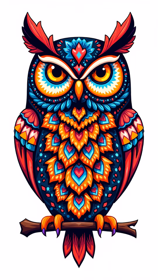 Colorful Owl Illustration