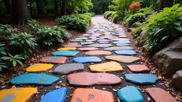 Colorful Stone Pathway