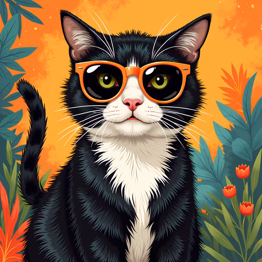 Cool Cat Illustration