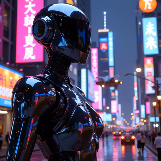 Cyborg in Neon City