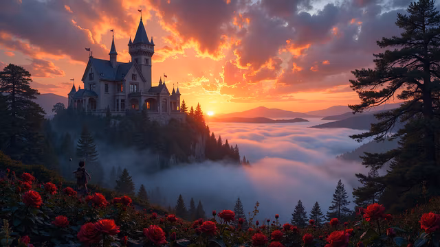 Enchanted Castle Sunset