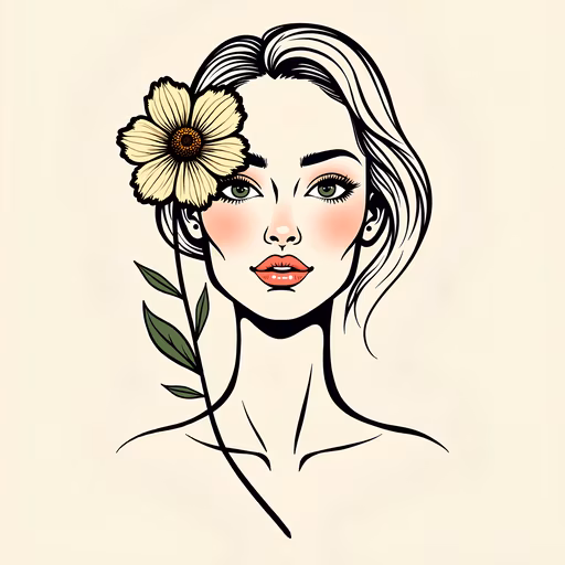 Flower Girl Illustration