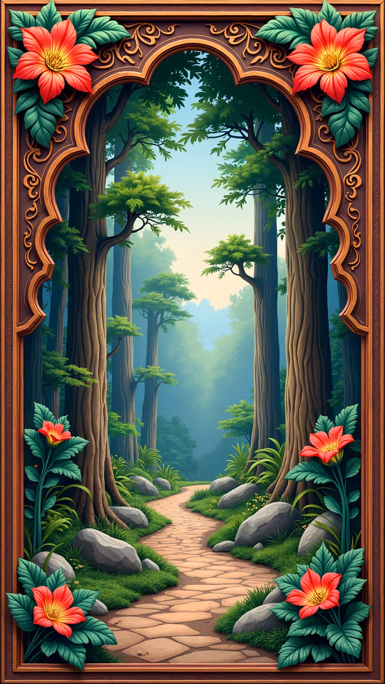 Forest Pathway Illustration