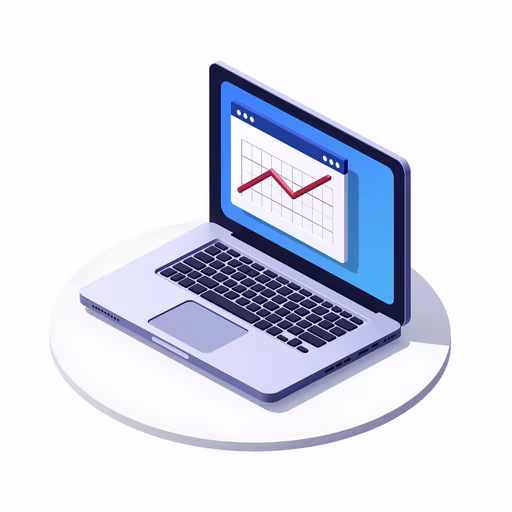 Laptop with Graph