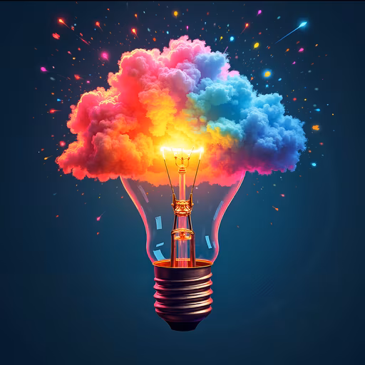 Lightbulb Cloud Illustration