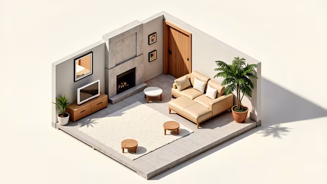 Minimalist Living Room Illustration