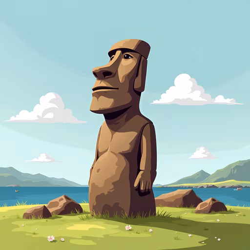 Moai Statue Illustration