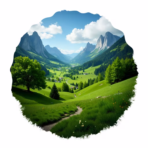 Mountain Valley Illustration