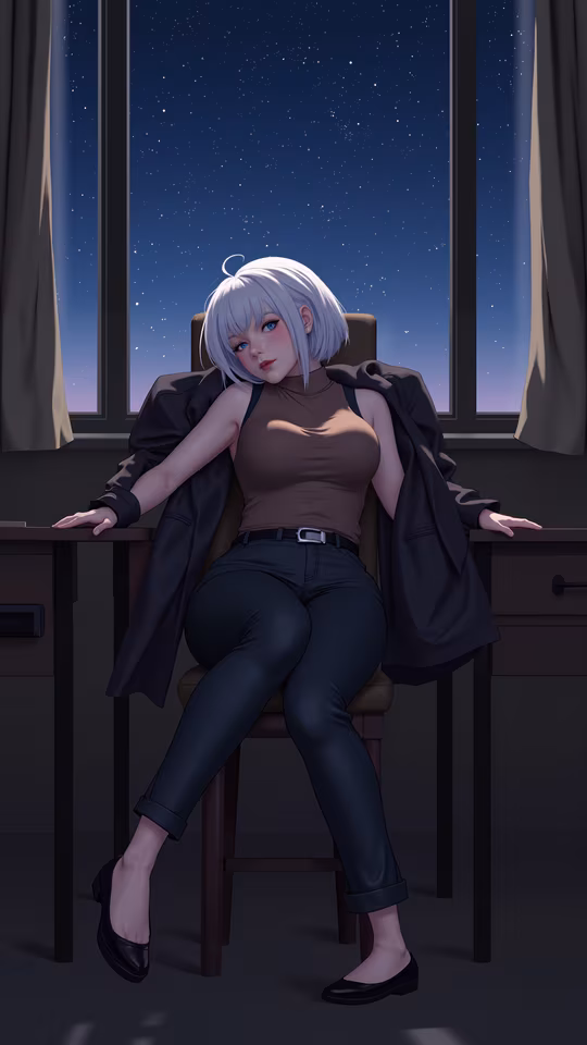 Nighttime Relaxation Illustration