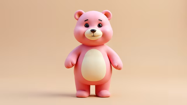 Pink Teddy Bear Illustration