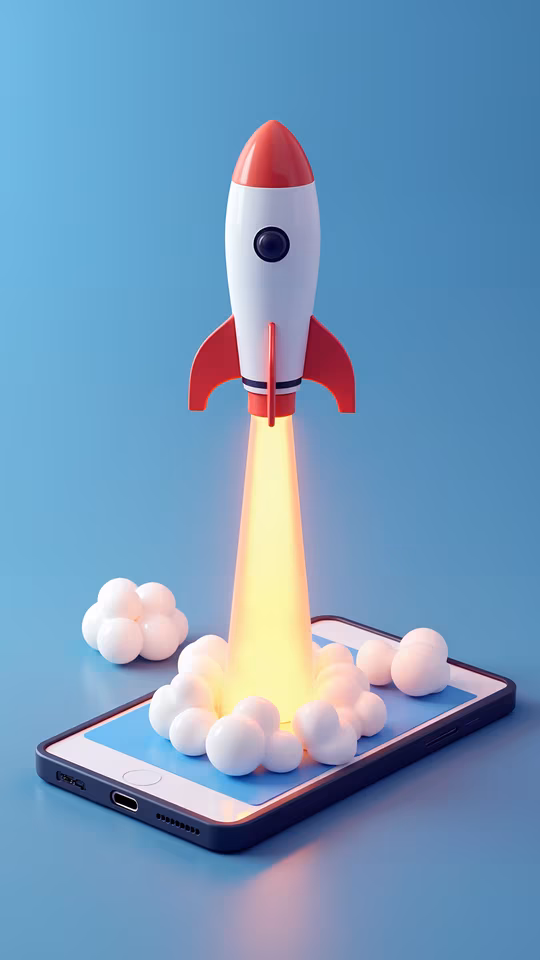 Rocket Launch Illustration