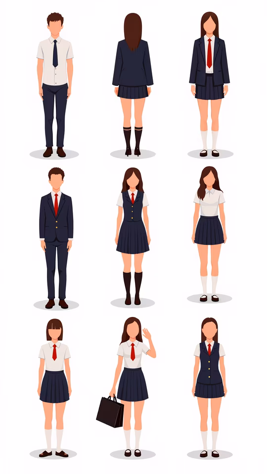 School Uniforms Illustration