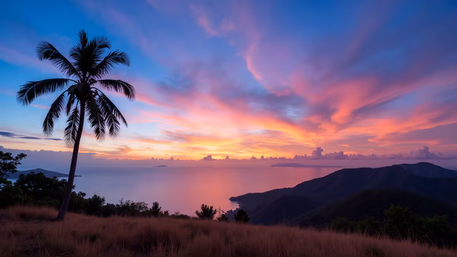Sunset Over the Ocean