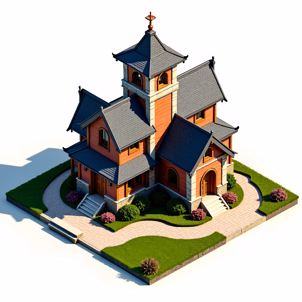 Detailed Victorian-style house with intricate architecture and vibrant landscaping.